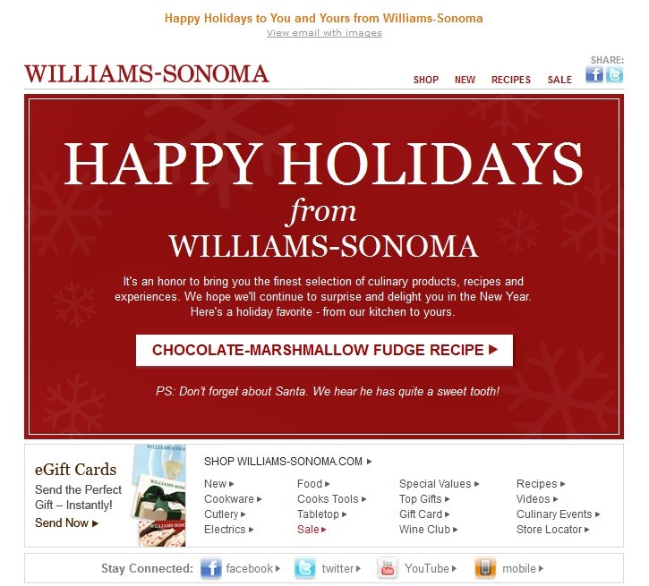 Karácsonyi recept emailben